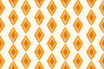 Ikat pattern . Geometric chevron abstract illustration, wallpaper. Tribal ethnic vector texture. Aztec style. Folk embroidery. Indian, Scandinavian, African rug.design for carpet,sarong  