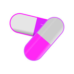 pills isolated on white background, pill icon