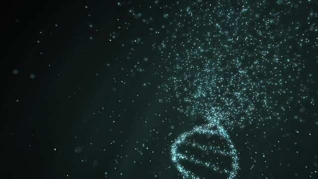 DNA Particles in a 3D animation