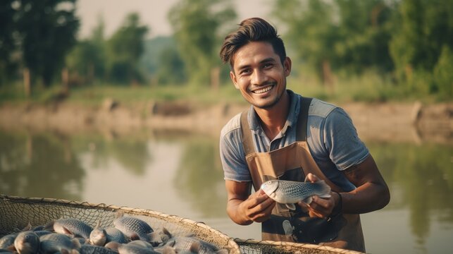 Fish Cage Fisherman Home On Beautiful Stock Photo 701278171