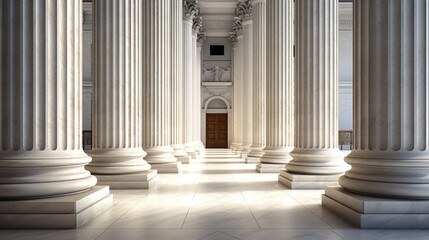 Columns Supreme Court of the United States Washington - obrazy, fototapety, plakaty
