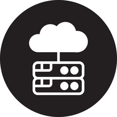 cloud computing glyph icon