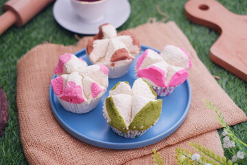 Bolu kukus is an Indonesian traditional sponge cupcake