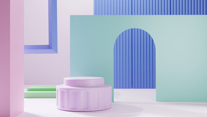 Abstract 3d background with pop color