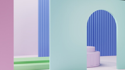 Abstract 3d background with pink color