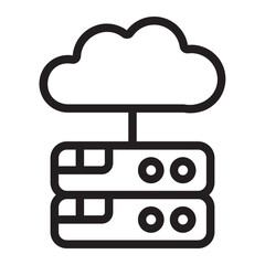 cloud computing line icon