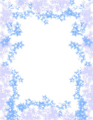 Snowflake Frame, Snowfall Border