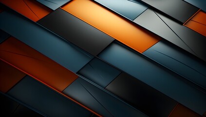 Orange-blue background with lines, in the style of dark navy blue and dark gray, highlighting the texture of the canvas, frequent use of diagonals, color-blocked textiles, sharp edges, litho printing.