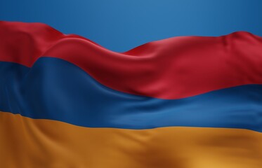 Naklejka premium Abstract Armenia Flag 3D Render Background (3D Artwork)