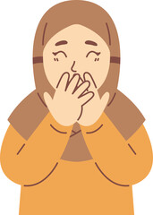 Cute Hijab Girl Illustration