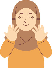 Cute Hijab Girl Illustration