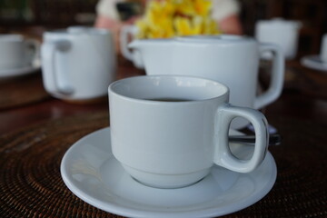 close up of a cup of balinese coffee, indonesia, bali