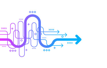 Abstract arrow direction. Technology background. High speed. Hi-tech