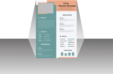 Vector professional cv resume template design