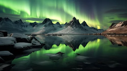 Poster Polar Lights over Norway Polar Light Aurora Borealis © Daniel
