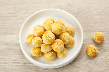 Nastar Cookies with pineapple jam inside. Familiar during the month of Ramadan and Idul Fitri. 
