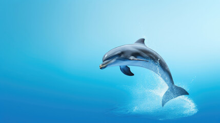 A dolphin flipping through the air in an amazing birthday show