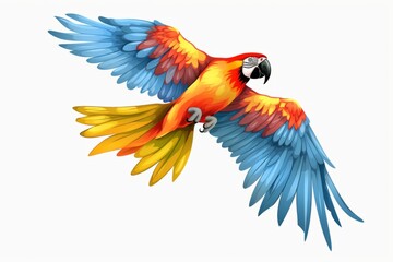 parrots or parrots with a beautiful combination of colors on a black background generative ai