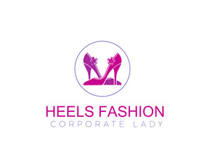 High heels logo design concept template Royalty Free Vector Women high heels logo designs Royalty High Heels Logo