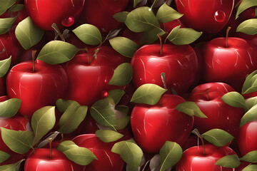 red apples broken glass effect no background stunning something that even doesnt exist myth. Generative AI
