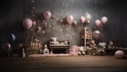 Backdrop for photo studio, room background for children photography