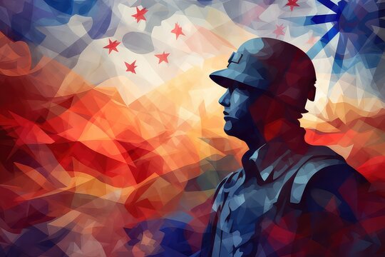 Abstract Background Celebrating Veteran's Day