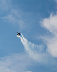 Turkish Air Force F-16 fighter jet air show performance in Cigli Air Force Base in Izmir