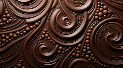 A close up of a pattern made out of chocolates