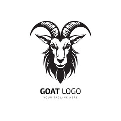 goat's head logo design modern goat logo vector silhouette