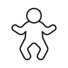Baby, birth child, line icon. Vector illustration