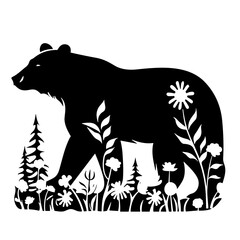 silhouette of a bear