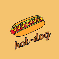 hot dog vector illustration