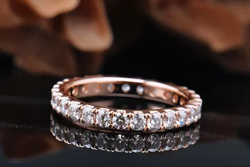 Fotobehang fashionable and shiny ring jewel photography a royal accessory generative ai © Align