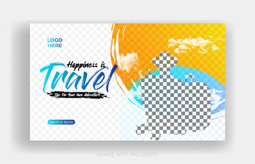 Tour and Travel thumbnail design and web banner design template 