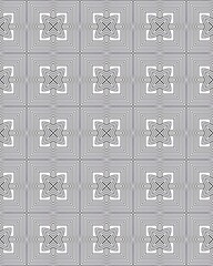 White and gray floral seamless pattern Background Traditional Arabic geometric ornament