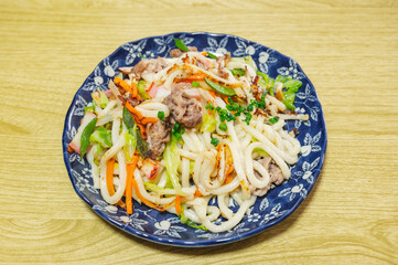 豚塩焼うどん