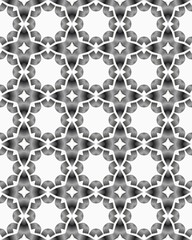 White and gray floral seamless pattern Background Traditional Arabic geometric ornament