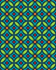 mosaic Seamless pattern background Symmetric vintage fabric texture Decor for design trendy fashion