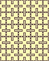 Beautiful geometric Seamless pattern design for decorating, wallpaper background illustration with cream and beige colored background