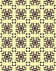 Fototapeta premium Beautiful geometric Seamless pattern design for decorating, wallpaper background illustration with cream and beige colored background