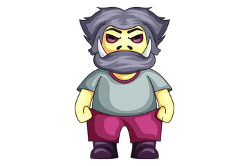 Cute Monster Character Design Illustration