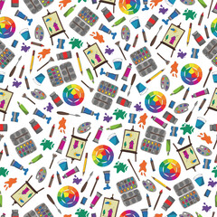 seamless pattern, doodle style art elements pattern for wrapping paper, background, and other designs