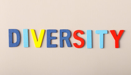 Diversity - written with wooden letters