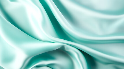 Obraz premium Smooth elegant green silk or satin texture can use as background
