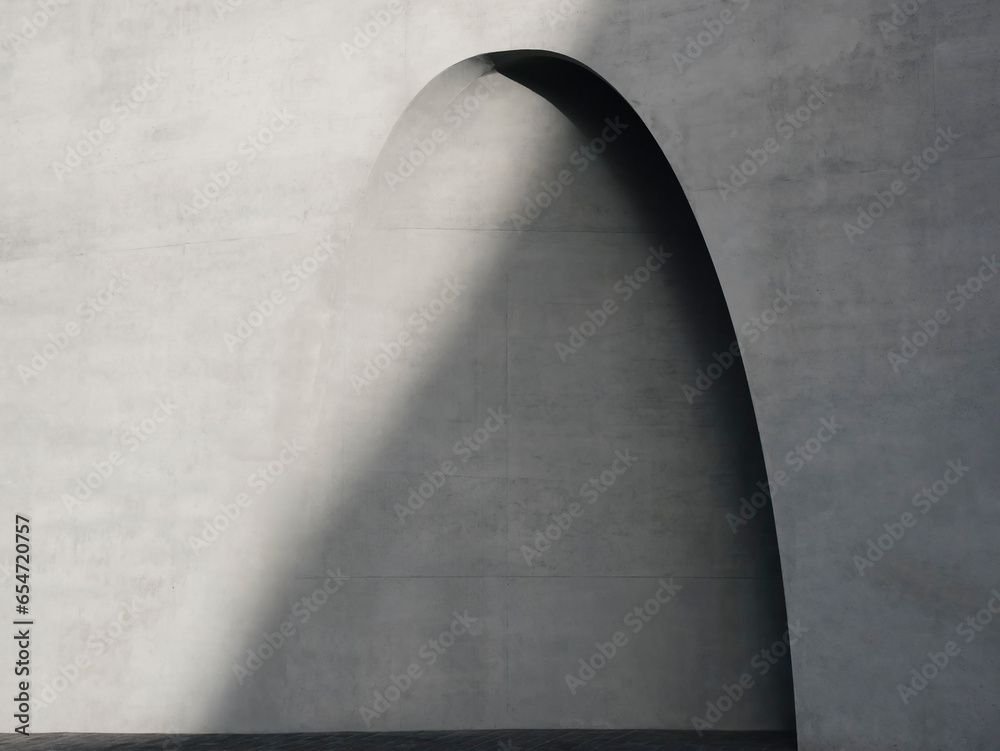 Poster cement concrete wall curve shade shadow architecture details