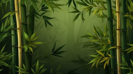 Bamboo background created with Generative AI