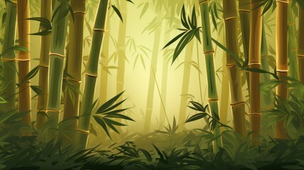Bamboo background created with Generative AI