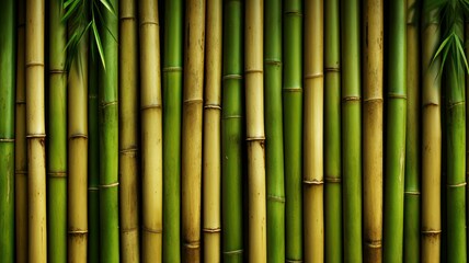 Fototapeta premium Bamboo background created with Generative AI