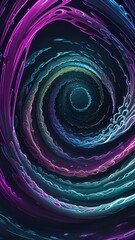 Abstract multicolored background with spiral