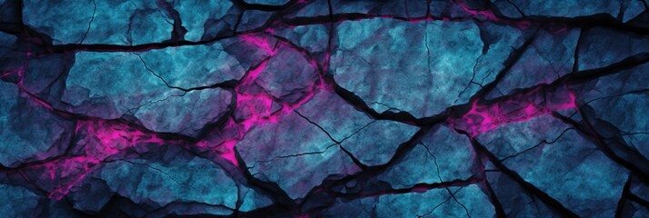 Neon Cracked Rock Symphony: In this textured background, the interplay of granite and concrete forms a melodic dance, subtly unfolding with grain, capturing the enduring, rugged beauty of cracked rock